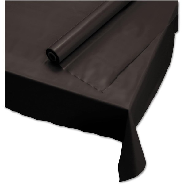 Hoffmaster Plastic Roll Tablecover, 40" X 100 Ft, Black