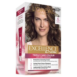 L'Oreal Paris Permanent Hair Dye, Strengthening & With Up To 100% Grey Coverage, Excellence, Lig