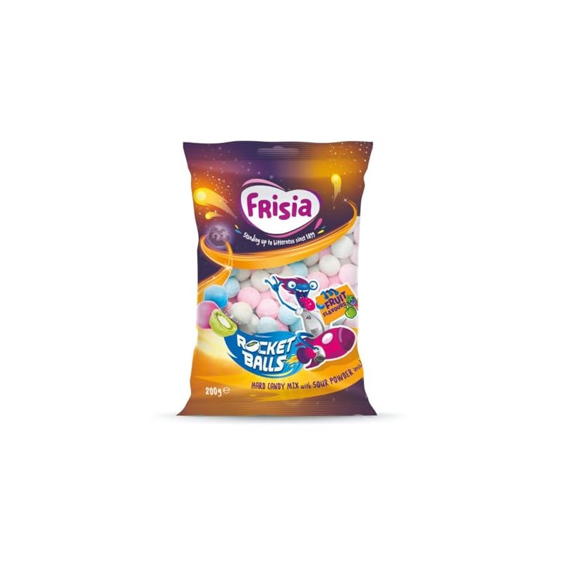Frisia Rocket Balls Fruit Mix I Hard Fruit flavored Candy
