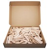 SKIR'CO (Pack of 200) Wooden Dowels 10x70mm Grooved Wood Dowels