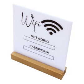 WiFi Password Sign for Guest Room Chalkboard Decor for Airbnb,Living Room,Office 2024 Newest Funny Creative Cute Internet Sign (White)