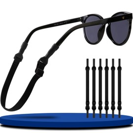 Payivsve 6 glasses straps, stable and non-slip, adjustable sports glasses strap, glasses strap with high flexibility fit, various sports, glasses strap for men and women, for all head circumferences