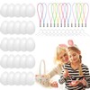 KEELYY 25 x Easter Eggs Plastic White, Easter Eggs for