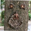 BESPORTBLE 1Pc Tree Face Decor with Glowing Eyes Resin Old