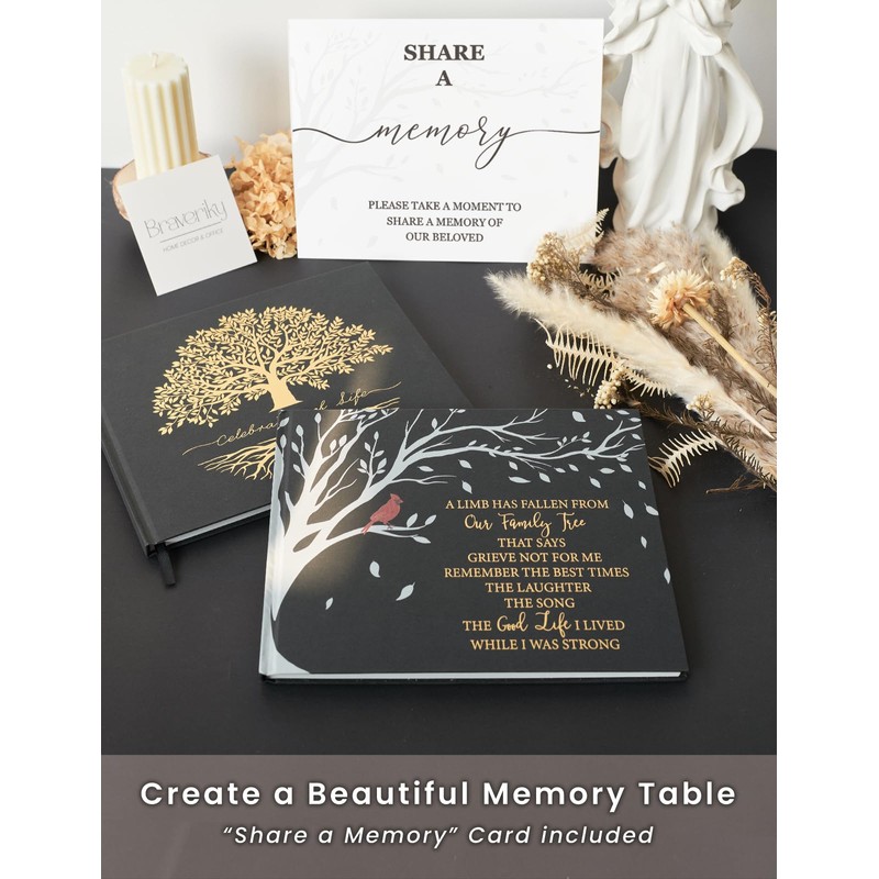 Braveriky Cardinal Funeral Guest Book - in Loving Memory Guestbook