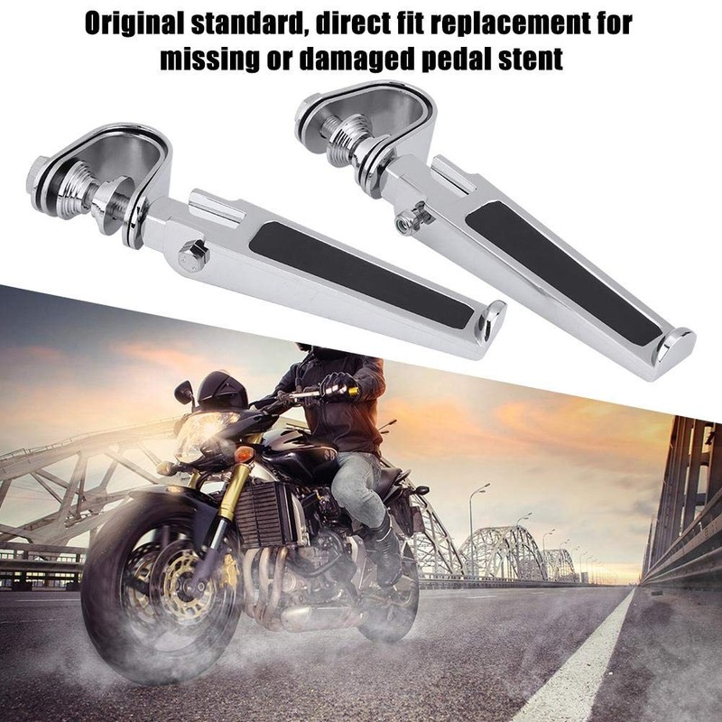 KIMISS 2Pcs Aluminum Alloy Motorcycle Foot Pegs with Engine Guard