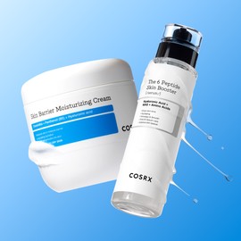 COSRX The 6 Peptide Skin Booster Serum + Skin Barrier Moisturizing Cream 2 Item Set