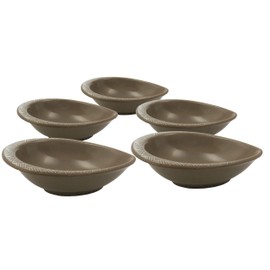 Santo 20033-5 Banko Ware Ginpo Hanamishima Astragalus Plate, Small, Set of 5, Made in Japan