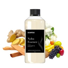 Scentia Hotel Diffuser Oil Inspired by The Nobu Hotel Scent - 500 mL 16.9 fl oz - Essential Oil Blend Jasmine, Lilly, Sandalwood & Fresh Citrus for HVAC & Ultrasonic Diffusers - Nobu Essence