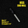 Roughing End Mill JESTUOUS HSS Square Nose 4 Flute Fine