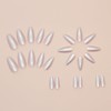 Silver Press on Nails Almond Fake Nails Medium False Nails