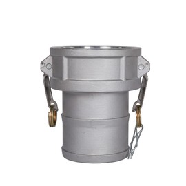 Quafwia 1 pc Aluminum cam lock fittings (4" part C) cam lock fittings cam & groove hose fittings, Female coupler Hose Tail with Camlock Gasket Assembled Inside (4'')