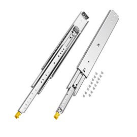 VEVOR Heavy Duty Drawer Slides, 1 Pair 22inch Locking Drawer Slides, 500lbs Load Capacity, Side Mount Ball Bearing Drawer Glides, Full Extension Industrial Locking Rail
