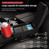 JEYODA Car Armrest Box with Cup Holder Car Central Liftable
