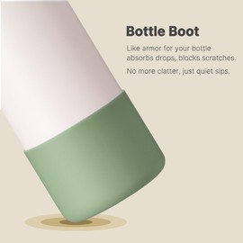 Lpaacat Boot for Owala 32 oz Twist/FreeSip/Flip Stainless Steel Water Bottle, Silicone Rubber Bottom Protector for Owala 32 oz Water Bottle(Avocado)