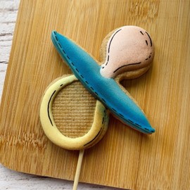 LILIAO Baby Shower Pacifier Cookie Cutter, 3.3", Biscuit Bread Sandwich Cutters, Stainless Steel