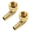 QWORK 90 Degree Elbow Brass Brass Hose Nozzle 12mm x