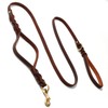 Guiding Star Double Handle Leather Dog Leash 6ft, Heavy Duty