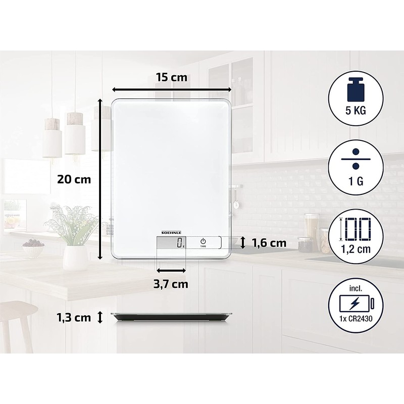 Soehnle Page Compact 300 Digital Kitchen Scales up to 5
