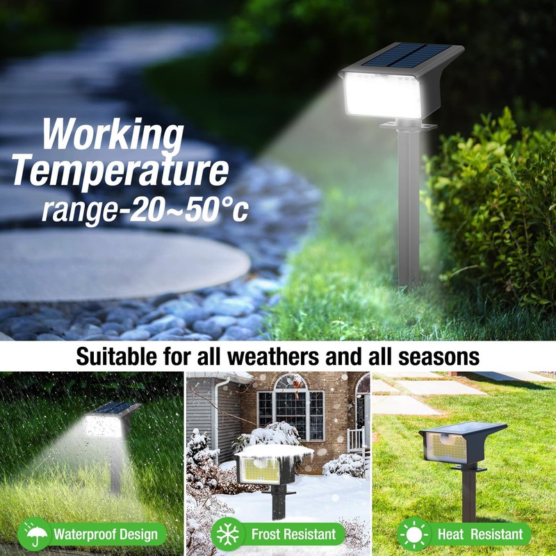 nipify Solar Spot Lights Outdoor, 3 Pack/62 LED Solar Motion