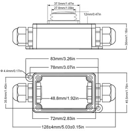 LNGJIN Waterproof Inline Switch, IP67 Waterproof On/Off Switch, Cable Switch, Outdoor Switch, Waterproof Machine Switch, Machine Push Button Switch, for Outdoor Use (230 V)