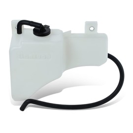 Auto Dynasty TO3014137 Factory Style Car Coolant Reservoir Overflow Bottle Tank with Cap and Hose Compatible with Toyota Highlander 3.5L 2010-2013, Bare White