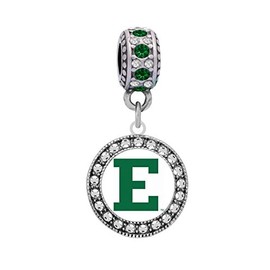 Final Touch Gifts Eastern Michigan University Crystal Charm