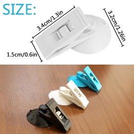 TOGRAND 6PCS Multi Purpose Suction Cup Clip,Tickets Bills Organization Clamp,Car Sunshade Cloth Fixing Clip, Refrigerator Message Papers Clamp, Souvenir Clip (White)
