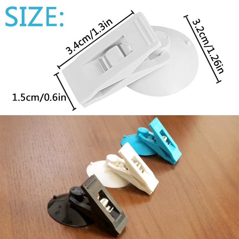 TOGRAND 6PCS Multi Purpose Suction Cup Clip,Tickets Bills Organization Clamp,Car