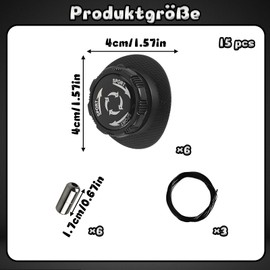 AXERHK Laces without tying, screw lock shoelaces, pack of 6 automatic shoelaces, quick release, shoelaces without tying for work shoes, sports shoes, black, Unit size