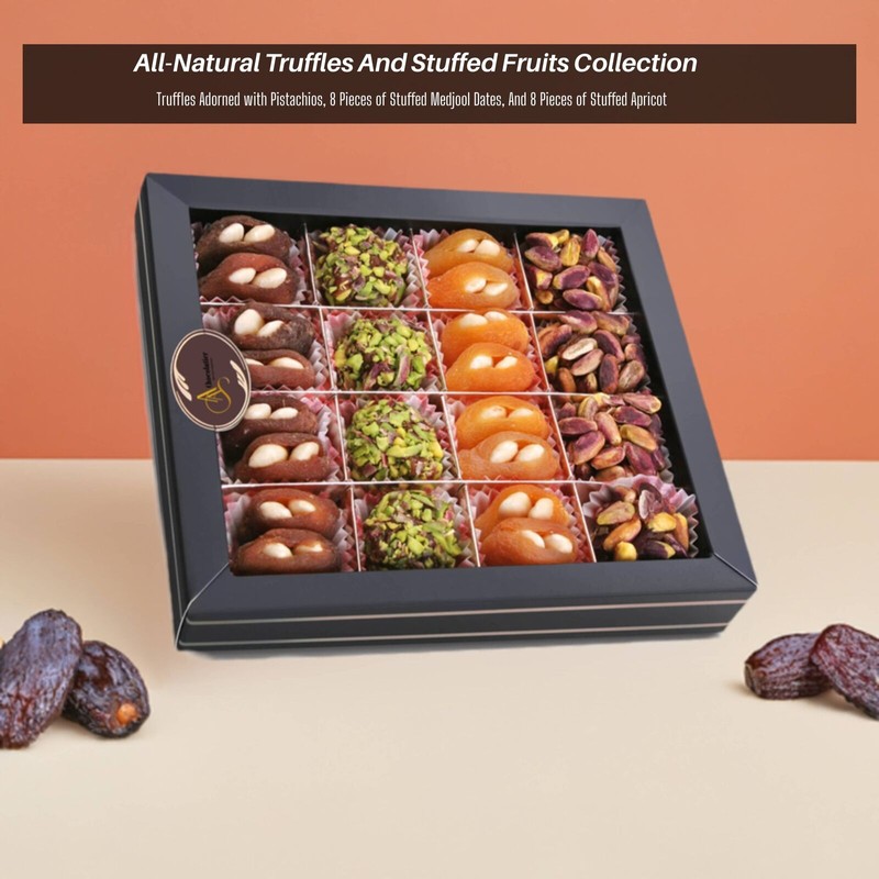 Andy Anand 24-Piece All-Natural Truffles and Stuffed Dates, Ship 2nd