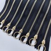 10PCS 8Inch (20cm) Metal Zippers Black#3 Golden Plated Bulk Close