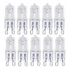 10x G9 Halogen Bulbs 33W 230V 2800K Warm White Clear