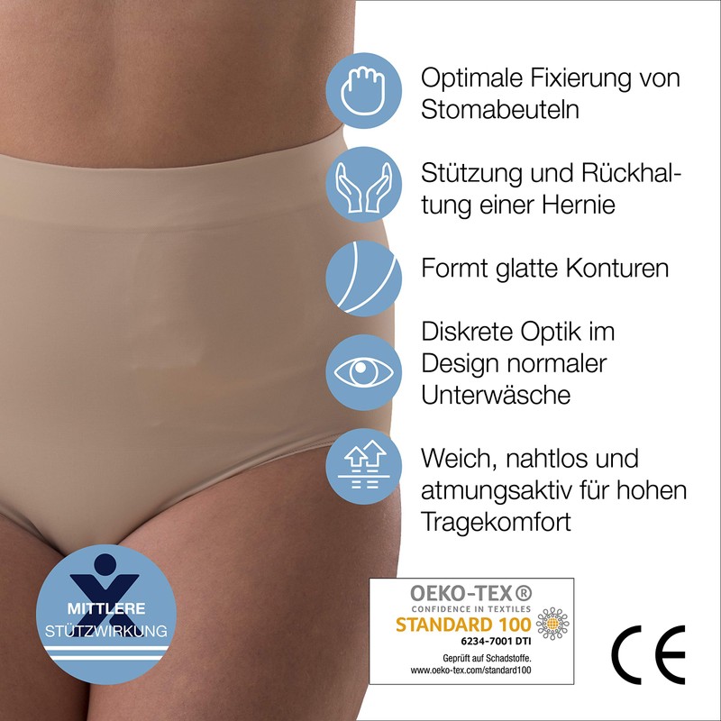 Corsinel Regular Female Brief Low for Medium Ostomy and Hernia