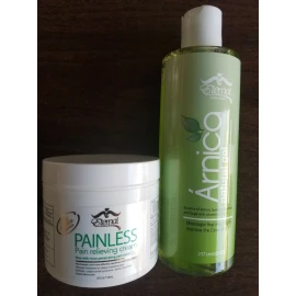 Original NEW 2 ETERNAL PAINLESS RELIEVING CREAM 4 OZ & ARNICA NATURAL GEL 8 OZ ORIGINAL