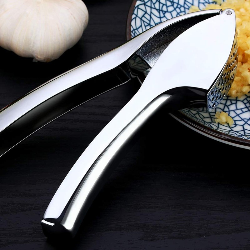 CENRONG Garlic Press, Stainless Steel Squeezer Chopper, Zinc Alloy, Rust-Proof,