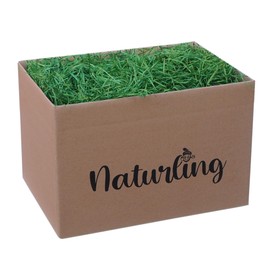 naturling Easter Grass 500 g Green Wood Wool for Easter Nest, Gift Baskets or Easter Decoration