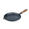 stpgoods Crepe Pan Cast Iron Pancake Pan with Wooden Handle