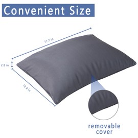 Focustree Microbead Throw Pillow Bedding Neck Pillows with Removable Cover, 16" x 12" Bed and Couch Decorative Pillow for Home Sofa Bedroom Fun Colors Support. Silky, Comfortable (BlackBerry Color)