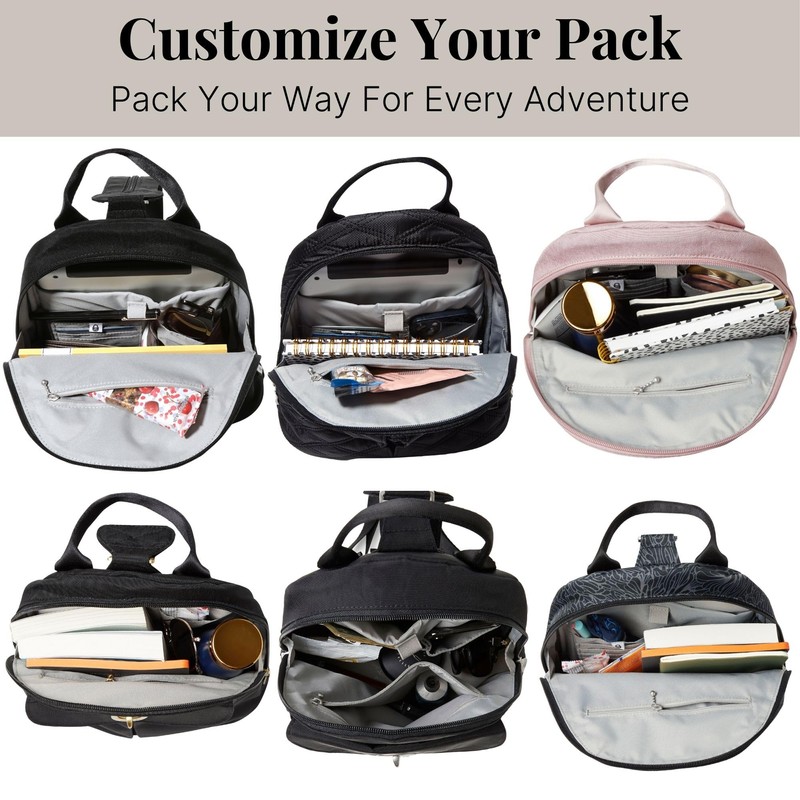 Baggallini Naples Convertible Backpack - Travel Sling Crossbody - 12"