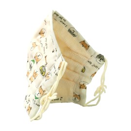 cluster Imabari Towel Moisturizing Cloth Mask for Sleep Large Size Pollen Cut 100% Washable Reusable Cotton Made in Japan (Dog Ivory)