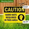 Caution Hard Hats Required In This Area OSHA Sign, 18x24