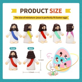20 Pcs Little Jesus Figurines Mini Jesus Figures Pocket Jesus Religious Gifts for Easter Egg Stuffers Christmas Decorations to Hide and Seek Sunday School Baptism Activities