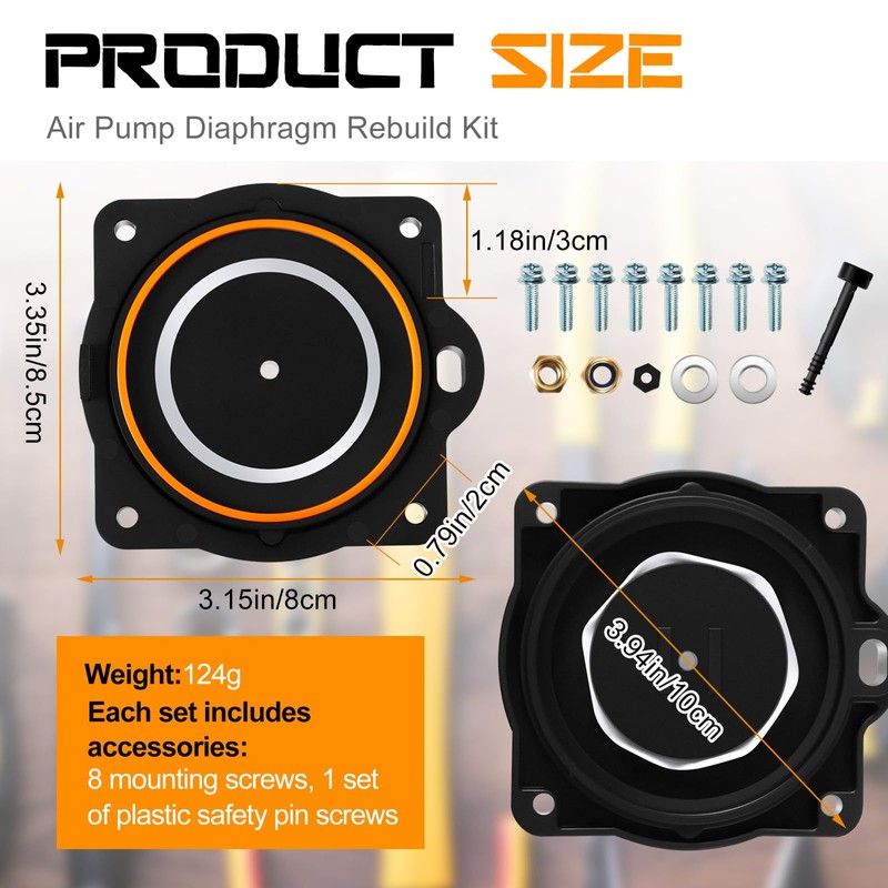 Gisafai 2 Sets Air Pump Rebuild Kit Compatible with Hi