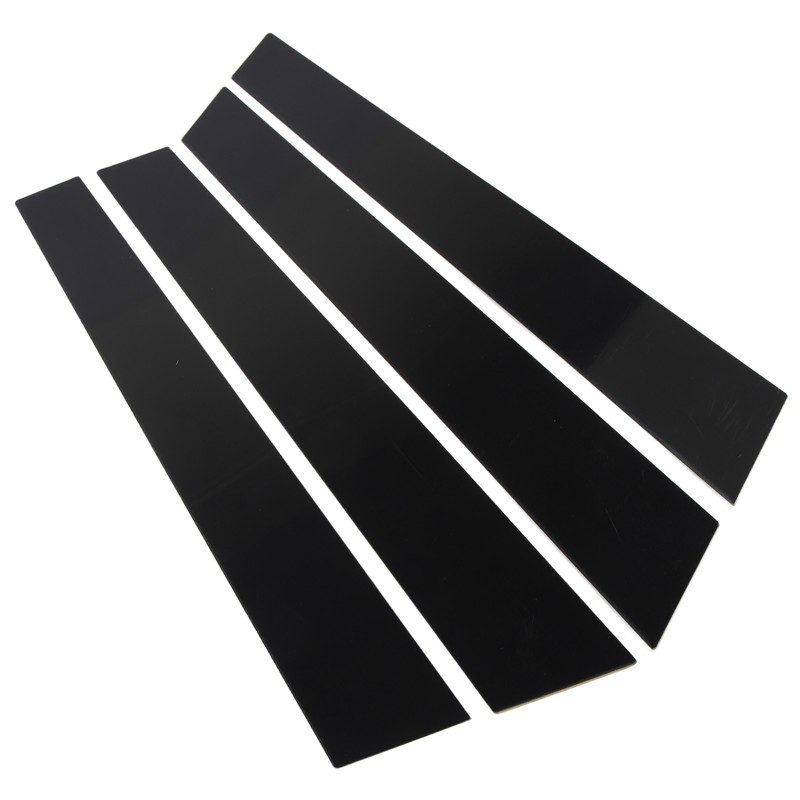 4pcs Window Pillar Post Trim Anti Scratch Glossy Black B