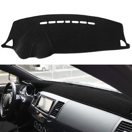 Fcovergurus Dash Cover Mat Custom Fit for Mitsubishi Lancer EX EVO Evolution Sportback 2008-2017, Dashboard Cover Pad Carpet Protector (Black) F160