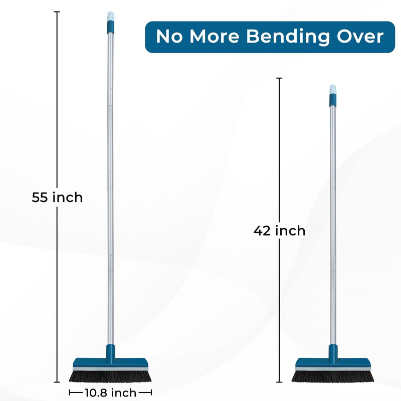 Stiff Bristle Deck Brushes for Scrubbing Heavy Duty with Rubber