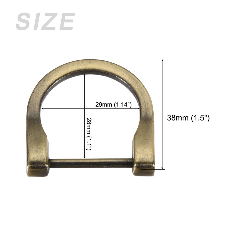 METALLIXITY Horseshoe D-Ring 29 mm U-Shape Buckles for Car Key