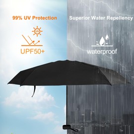 GUARAY Umbrella Small Mini Umbrella, Lightweight Folding Compact Travel Umbrella Portable Parasol for Backpack Purse - Sun & Rain Pocket UV Umbrellas for Kids Girls Boys Women