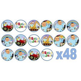 48 Baby Jake 3cm Mini Discs Edible Wafer Paper Cupcake Toppers (NOT PRE CUT)